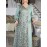 Directional Heavy Industrial Beaded Embroidery Arabic Women's Elegant Dress JALABIA V-Neck Black Creative Asymmetrical Splicing Latest Design Saudi National Day Gown