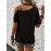 Women's Sexy Off-Shoulder Graphic Print T-Shirt - Black Rose & Butterfly Design, Thin Strap Short Sleeve Summer Top, Machine Washable Casual Chic Blouse for Women, Nontransparent Fabric