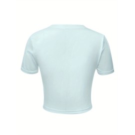 Women's  Y2K Cropped T-Shirt with 
