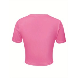 Women's  Y2K Cropped T-Shirt with 