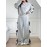 Solid Color Women's Casual Loose Bow Decoration Long Sleeve Top and Pants Two-Piece Set