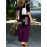 Spring and Summer Three-Piece Color-Block Print Set with Long Sleeve Jacket, Vest, and Pants for Women
