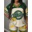 [2pcs Shorts Set] 2pcs Green and Beige Short Sleeve Shorts Set, California Letter Print Shorts Two-Piece Set, Women's Casual Outfit Choice, Mesh Fabric Lightweight and Breathable, Large Pattern + Color Block Design, Suitable for Summer Trendy Cool Look